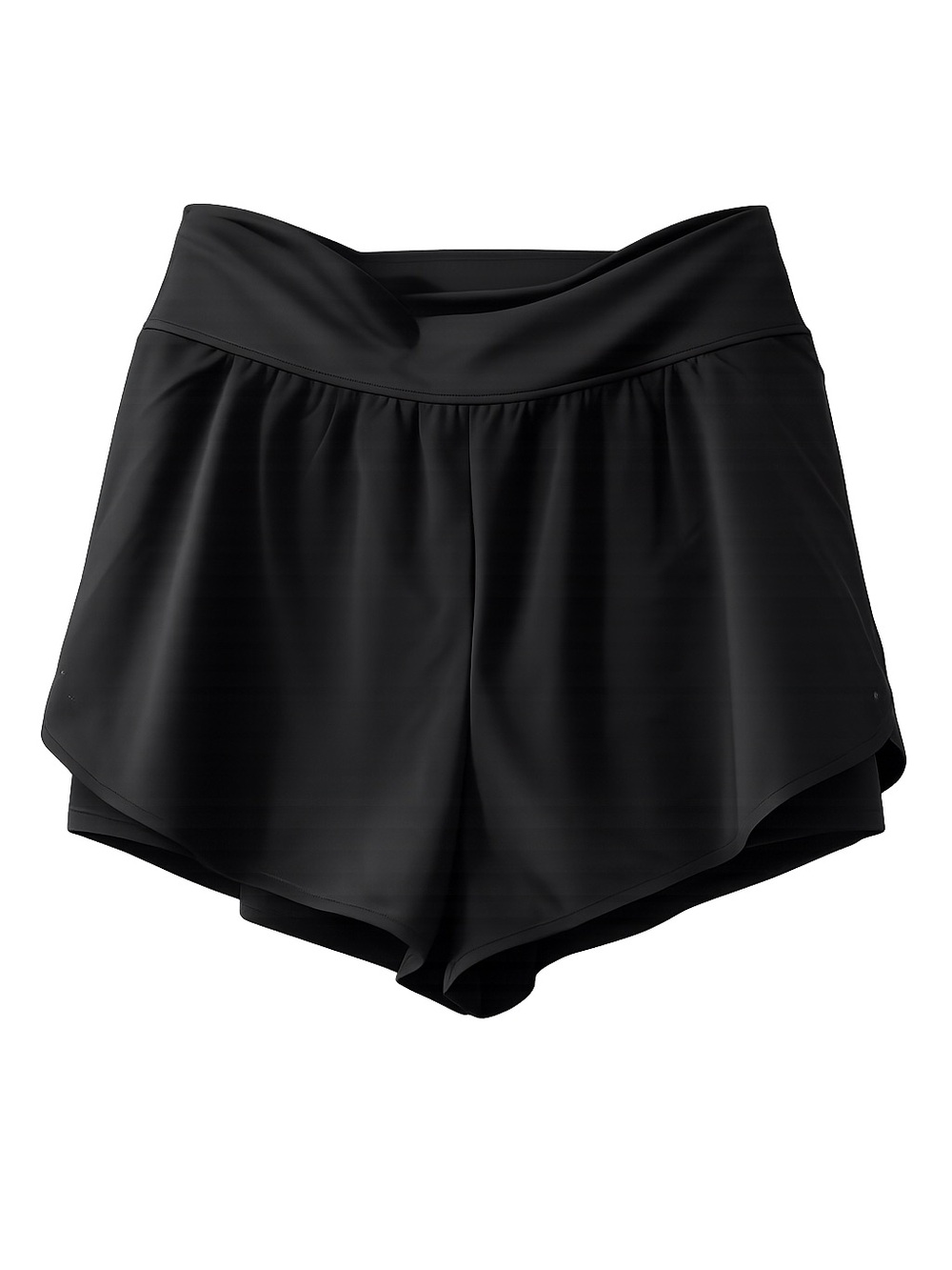 HALARA Black Athletic Two-Layer Running Shorts